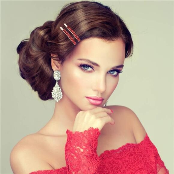 Yaomiao 16 Pieces Rhinestone Bobby Pins Double Row Decorative Fancy Hair Clips - Picture 6 of 8